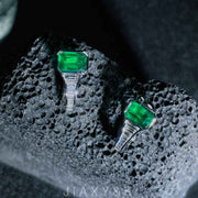 Natural Emerald Diamond Earrings D1.18ct d0.294ct.18k Zambia Muzo green